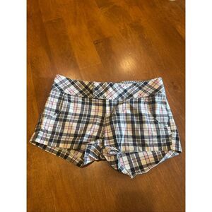 Vintage Y2K Roxy Plaid Shorts Womens Size 0 Low Rise Mini Surf Skater Style